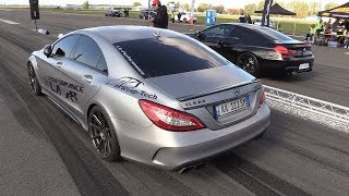 BRABUS Mercedes CLS63 S AMG vs 740HP BMW M6 F12 HPT [upl. by Stubbs]