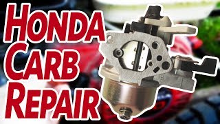 How to Rebuild a Honda GX200GX390 Carburetor [upl. by Ahsinot]