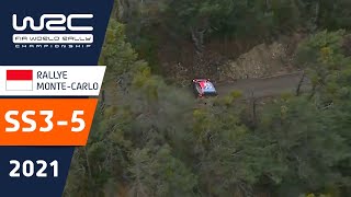 WRC  Rallye MonteCarlo 2021 Highlights Stages 35 [upl. by Byler]