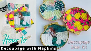 How to Decoupage with paper napkins easy hacks and tricks [upl. by Ynneh]