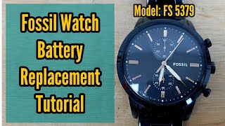 Fossil Watch Battery Replacement Tutorial  Watch Repair Channel [upl. by Lidah]