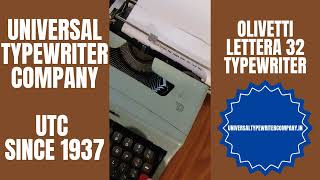 Olivetti Lettera 32 Typewriter [upl. by Ppik]