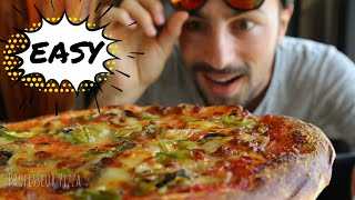 PIZZA LA PLUS FACILE DU MONDE 😲 Pizza Maison Moelleuse  Professeur Pizza [upl. by Kenyon583]