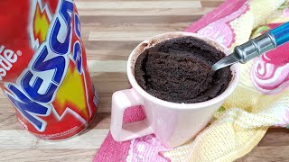 BROWNIE DE NESCAU NA CANECA NO MICROONDAS  NESCAU BROWNIE IN MICROWAVE MUG [upl. by Macgregor]