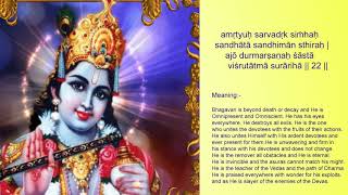 Vishnu Sahasranamam  Version full with Lyrics and Meaning [upl. by Seugirdor]