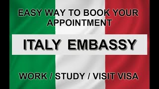 How to Get Italy Embassy Appointment by Email [upl. by Rosecan]