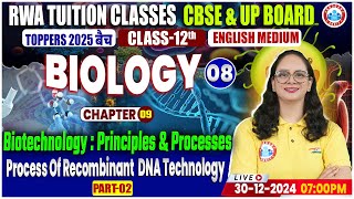 Class 12 Biology Chapter 9 Biotechnology  Principles amp Processes  12th Biology Imp Topics By RWA [upl. by Haimehen]