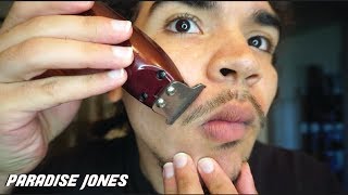 HOW TO TRIM YOUR OWN MUSTACHE AND GOATEE  AT HOME [upl. by Valaree]