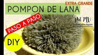 Como hacer POMPON DE LANA GRANDE paso a paso  Tutorial 😎 DIY [upl. by Lamoree]