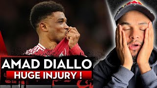 END THE SEASON Amad Diallo Suffers Big Injury For Man United [upl. by Sana]