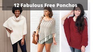 12 Stunning Crochet Poncho patterns [upl. by Mllly]