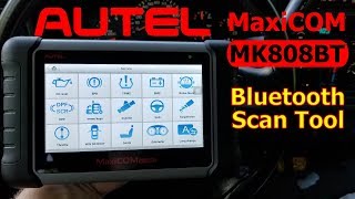 Autel MK808BT MaxiCOM Wireless Bluetooth OBDII Professional Scan Tool Review [upl. by Llorrac107]