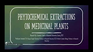 Phytochemical Extraction Methods Used On Medicinal Plants [upl. by Hurst]