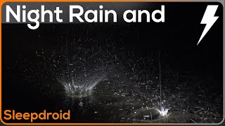 ► Heavy Night Rainfall and Thunderstorm Sounds for SleepingClose Raindrops 10 hours Hard lluvia [upl. by Iver]