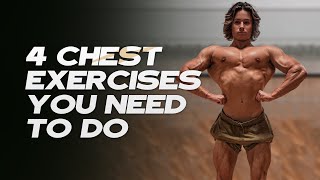 4 Chest Exercises To Build A BIGGER Chest  Chest Guide [upl. by Llewop646]