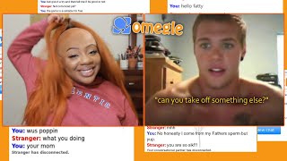 Switching My Wigs On Omegle Mid Conversation things got weird [upl. by Atterol91]