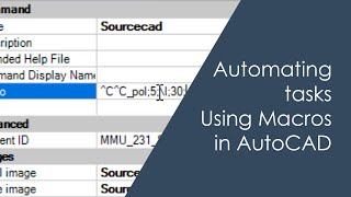 Automating tasks using Macros in AutoCAD [upl. by Ladnor960]