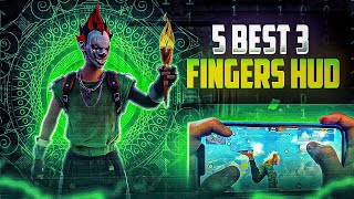 TOP 5 BEST CUSTOM HUD FREE FIRE 3 FINGER CLAW  BETTER THAN PC PLAYERS  THREE FINGER CUSTOM HUD [upl. by Yenwat]