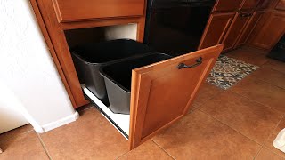 DIY TRASH CAN PULL OUT EASY AND CHEAP [upl. by Sirovaj6]