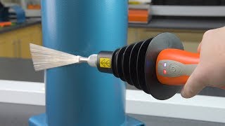 Testing Coating Porosity using an Elcometer Continuous DC High Voltage Holiday Detector [upl. by Raamaj302]