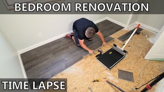 Bedroom Renovation DIY Time Lapse Remodel [upl. by Netsyrk965]