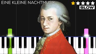 Mozart  Eine kleine Nachtmusik  SLOW EASY Piano Tutorial [upl. by Roleat]