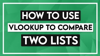 How to Use VLOOKUP to Compare Two Lists [upl. by Doy]