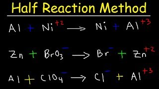 Half Reaction Method Balancing Redox Reactions In Basic amp Acidic Solution Chemistry [upl. by Luce]