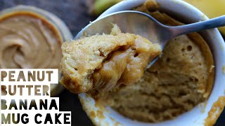 Healthy Mug Cake Recipe  1 Minute Peanut Butter And Banana Mug Cake [upl. by Nwatna785]