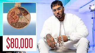 Anuel AA Shows Off His Insane Jewelry Collection  GQ [upl. by Ynohtnad]