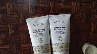 vestige Assure Anti Ageing Night cream and assure exfoliating face scrub review in telugu [upl. by Norse]