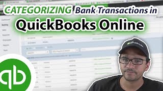 QuickBooks Online Tutorial Categorizing dowloaded transactions 2019 [upl. by Hulbard]