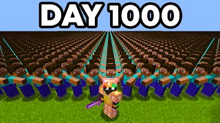 I Made 100 Players Simulate 1000 Days of Civilization in Minecraft [upl. by Doowron994]