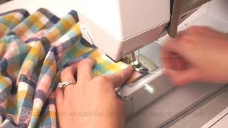 DIY Flannel Blanket  How to Sew a Flannet Throw Blanket [upl. by Atiken]