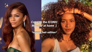 finally trying Zendayas ICONIC hair color my dang self  dark brown to ginger red [upl. by Brina]