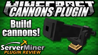 How to build cannons in Minecraft with Cannons Plugin [upl. by Aronael]