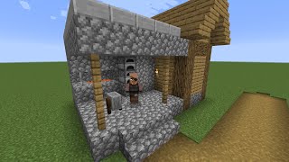 How to build a Minecraft Village WeaponsmithBlacksmith 114 plains [upl. by Ees]