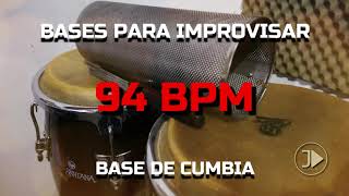 Base de CUMBIA  94 Bpm 🥁  Para ImprovisarPracticar 🔥 [upl. by Pinto]