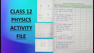 Class 12 Physics Activity File  With Diagrams  Physics Activities  Latest Syllabus 20202021 [upl. by Einaffyt500]