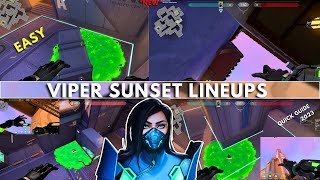 EASY VIPER LINEUPS SUNSET GUIDE VALORANT 2024 [upl. by Panther]