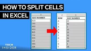 How To Split Excel Cells Into Columns [upl. by Eniamraj]