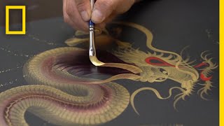 The Art of Single Stroke Painting in Japan  National Geographic [upl. by Silletram]