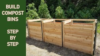 Build a 3 Bay Compost Bin STEP by STEP [upl. by Imugem957]