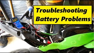 Motorcycle Battery Problems  How to troubleshoot [upl. by Sherer939]