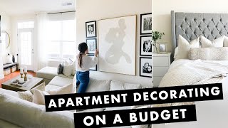 APARTMENT DECORATING ON A BUDGET  Making Cheap Apartment Decor Look Expensive [upl. by Nahsyar]