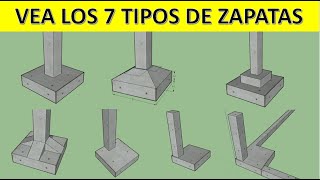 7 TIPOS DE ZAPATAS AISLADAS  Cimentaciones Superficiales [upl. by Neicul23]