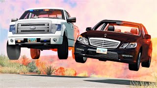 Epic Police Chases amp Crashes 64  BeamNG Drive  CRASHdriven [upl. by Wilmar]