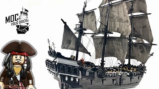 Lego pirate ship MOC  Black Pearl Speed Build [upl. by Ococ]