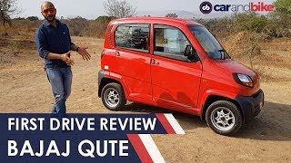 Bajaj Qute  First Drive Review  Expected Price Specifications Features Mileage  carandbike [upl. by Erdnuaed929]