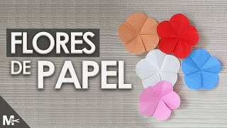 ► Como hacer FLORES PEQUEÑAS DE PAPEL en 5 MINUTOS 🌺 [upl. by Lemaj]